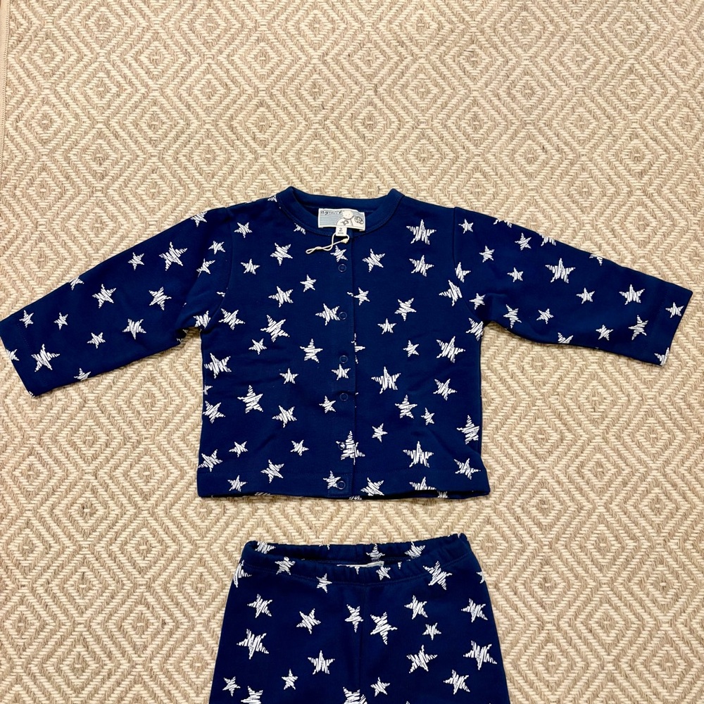 Agnes B 2T Star Sweatshirt Sweatpants Matching Set - Blue
